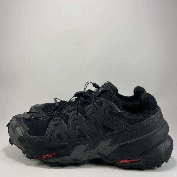 Salomon Speedcross 6 Running Shoes Womens Size 11 Trail Triple Black Athletic - Picture 3 of 9